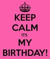 "Keep calm its my birthday!" sign clipart