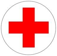 red cross in a white circle