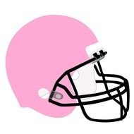 pink helmet on a white background