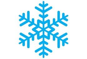 painted blue classic snowflake