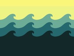 picture with waves of different colors