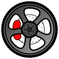 Cartoon Wheel Steering A Broken Car Without