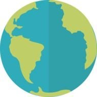 Earth on the white background