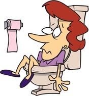 Clipart of the woman in a WC