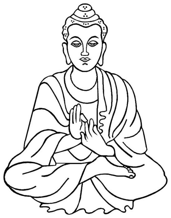 coloring page with Buddha