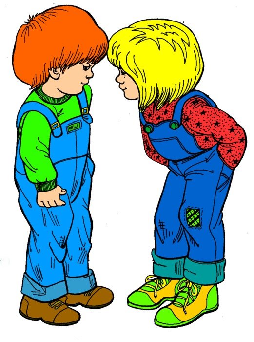Clipart of the two friends