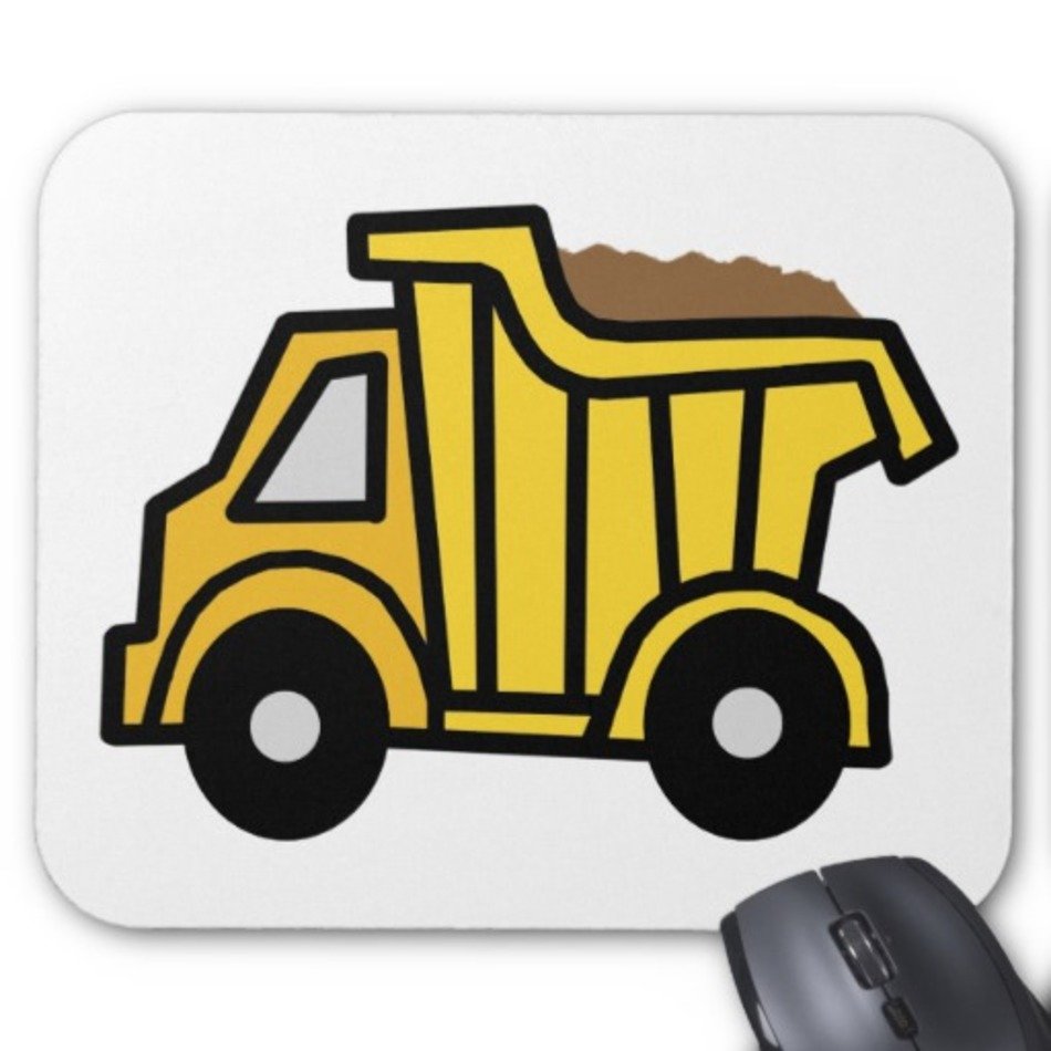 Cartoon With A Construction Dump Truck Mouse Pad Zazzle