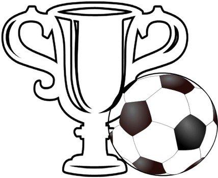 Futebol Para Colorir 2 Desenhos &ndash; Imagens clipart