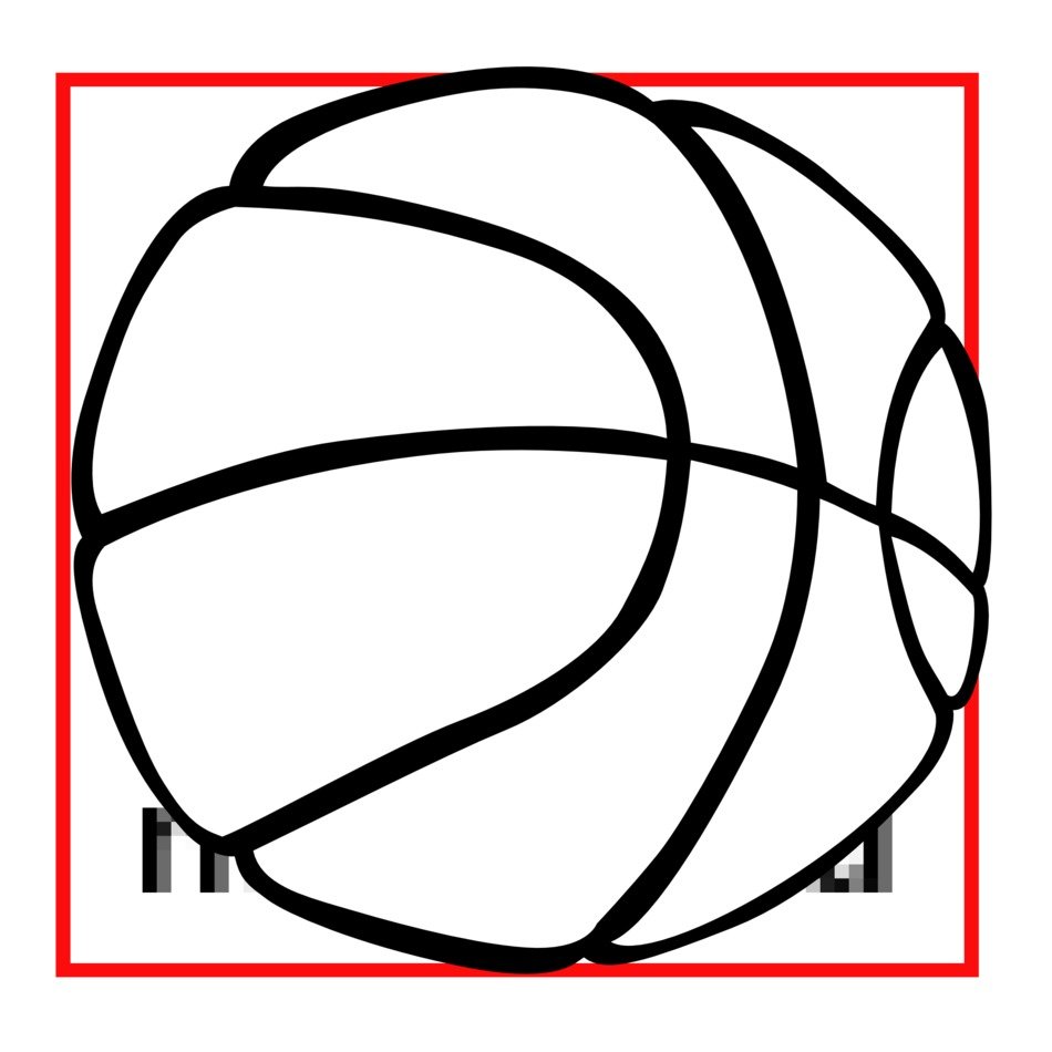 Drawing with the basketball ball clipart