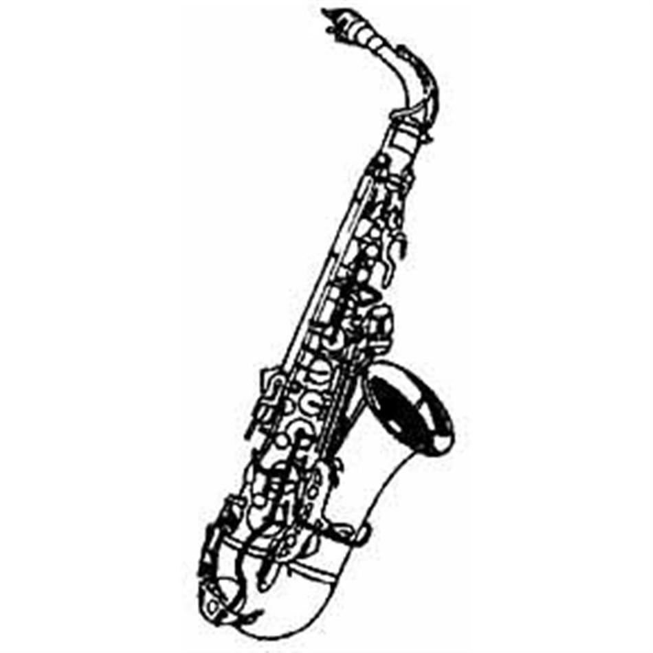 drawn saxophone