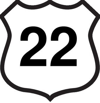 Route 22 Sign At Clkercom Vector Online Royalty