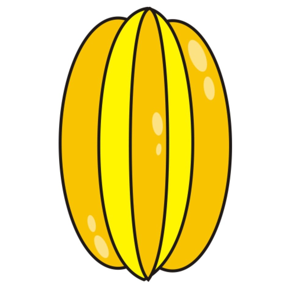 painted yellow papaya