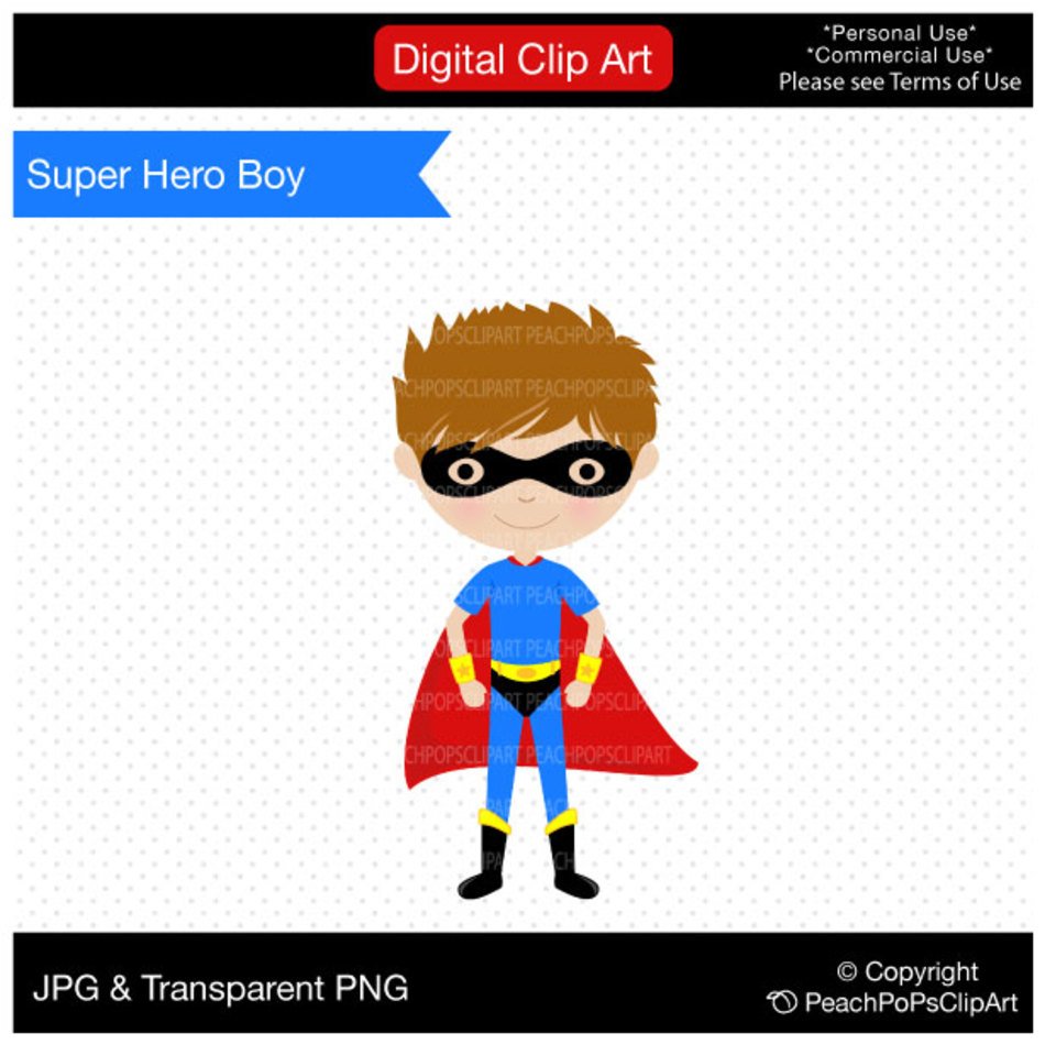 Clip Art Tagged With Boy Superhero