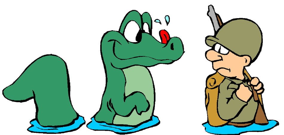 alligator and soldier