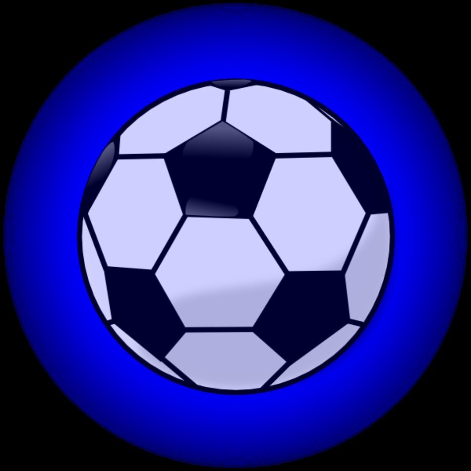Soccer Ball Blue Background At Clkercom Vector