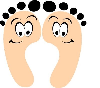 Purple Happy Feet At Clkercom Vector Online clipart