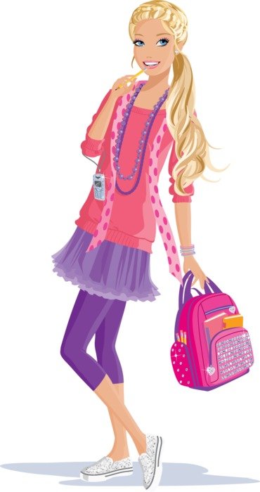 Barbie with backpack