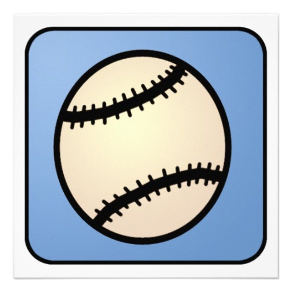Cartoon Ball Baseball Glove Boy Birthday 525x525 Square