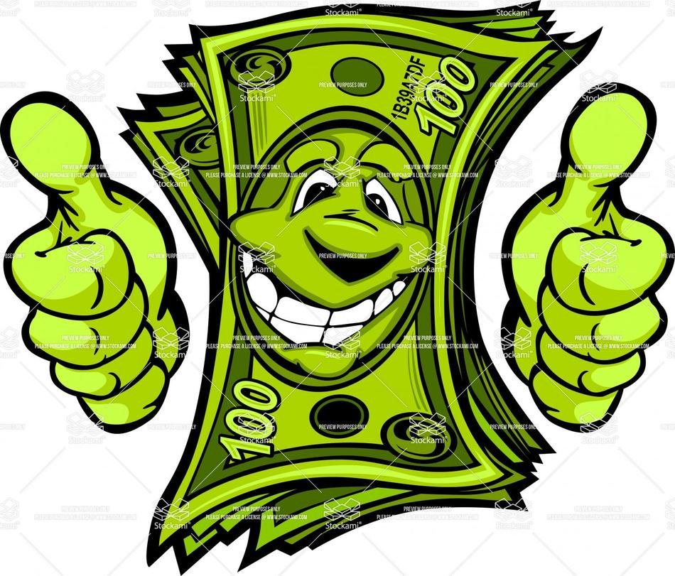 cartoon pack of dollars