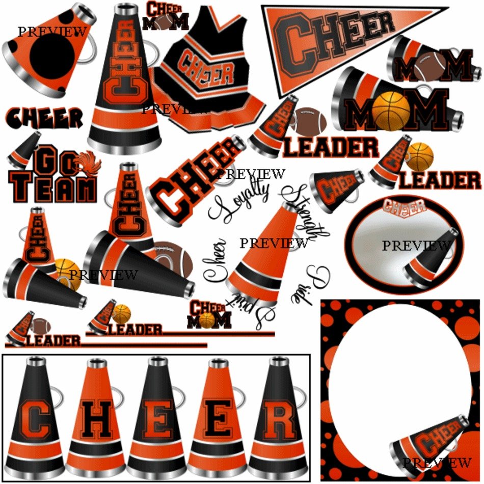 Rett Graphics Cheerleader Orange Black