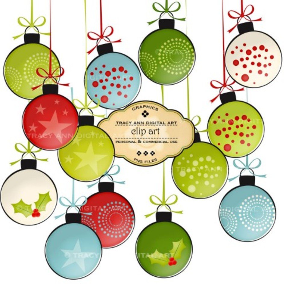 Clip Art Christmas Baubles Tracyanndigitalart Graphics On