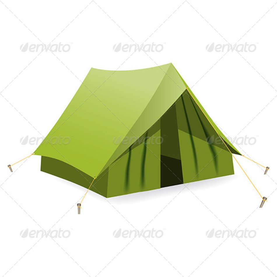 Зеленый шатер на фон