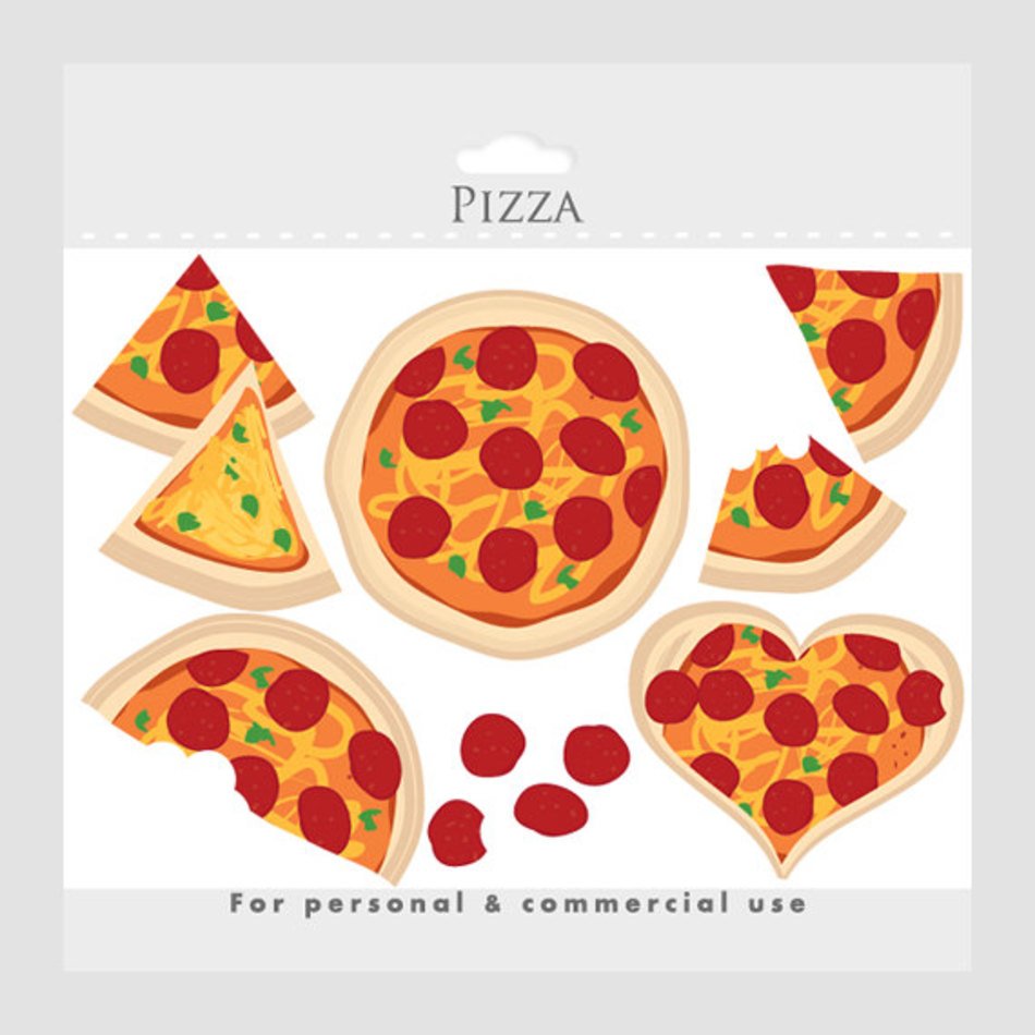 Pizza Love Slices Heart Cheese Pepperoni N2