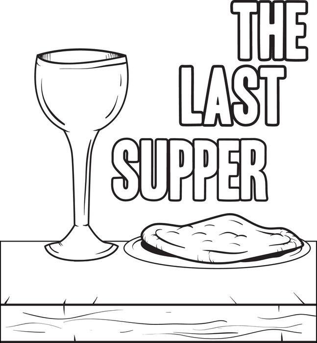 Free Printable The Last Supper Coloring Page For Kids