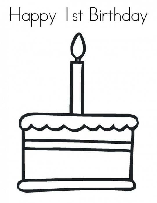 Birthday Cake Coloring Pages Book All About Free