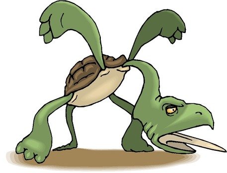 Scary Turtle drawing