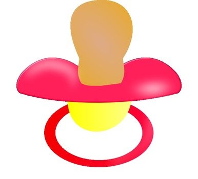 This Image Of A Pacifier Or Dummy Is Available As Both Large
