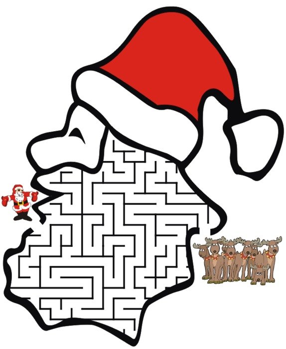Christmas Maze, santa beard