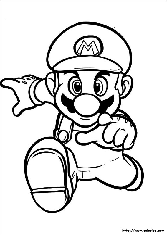 Le Coloriage Mario De La Cat&233gorie Super Bros Est Sur Ton Site free ...