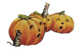 mouse and pumpkin drawing