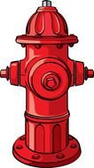 Clip art of the red fire hydrant