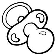 baby pacifier drawing