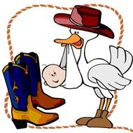 Cowboy Baby Boy drawing
