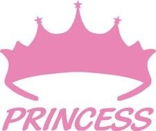 pink crown for the princess as a picture for clipart