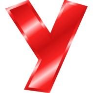 red letter "Y" as a picture for clipart