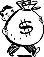 Clip art of the rich man