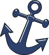 blue big Anchor drawing