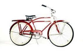 Red vintage bicycle clipart