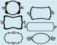 Clip Art &ndash; Swirly Whirly Frames Myclipartstore