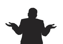 Clip Art of the man silhouette