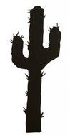 black silhouette of a cactus