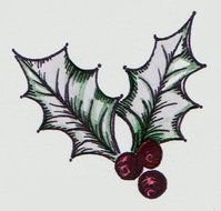 Free Christmas Graphic Vintage With Holly Berries