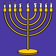 Colorful cartoon candlesticks clipart