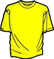 Yellow T Shirt At Clkercom Vector Online Royalty clipart