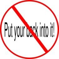 Dont Put Your Back sign drawing