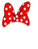 red Minnie Mouse Bow drawing